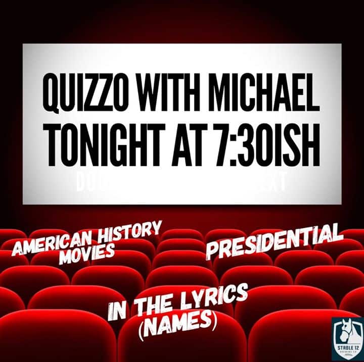 Quizzo in the beergarden tonight! Show everyone how smart you are AND get prizes…