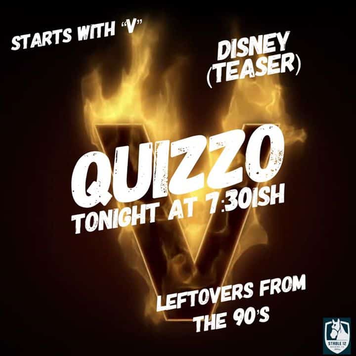 Join us for tonight for Quizzo! If you haven’t washed away, show off your…