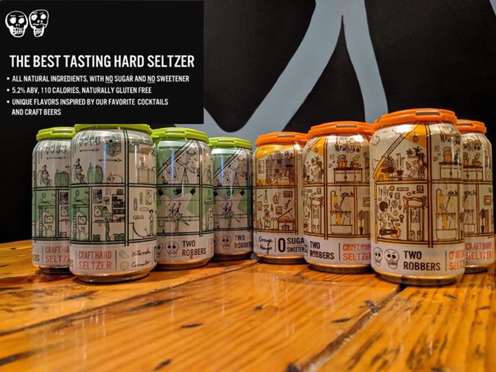 Now available in the taproom – hard seltzer from Two Robbers. These are naturally…