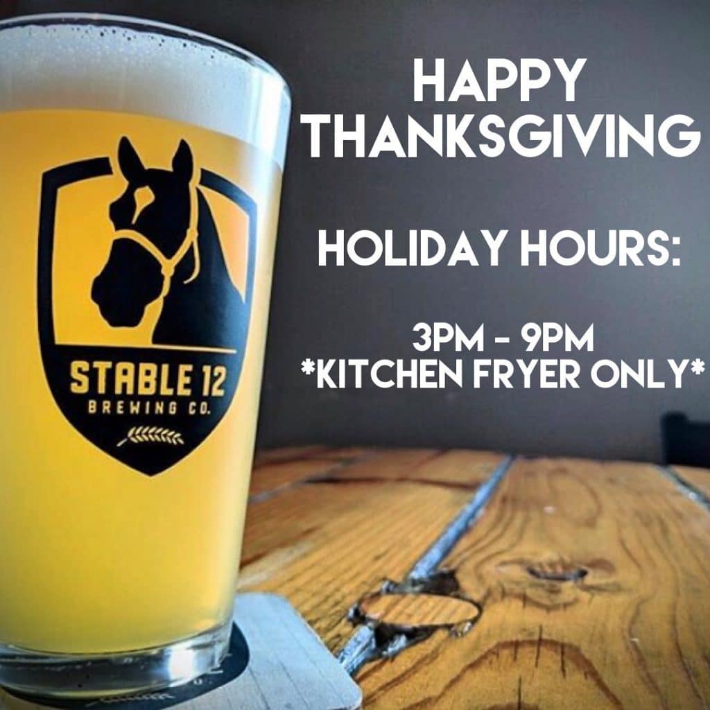 Happy Thanksgiving from the Stable 12 crew.🦃🍻
…