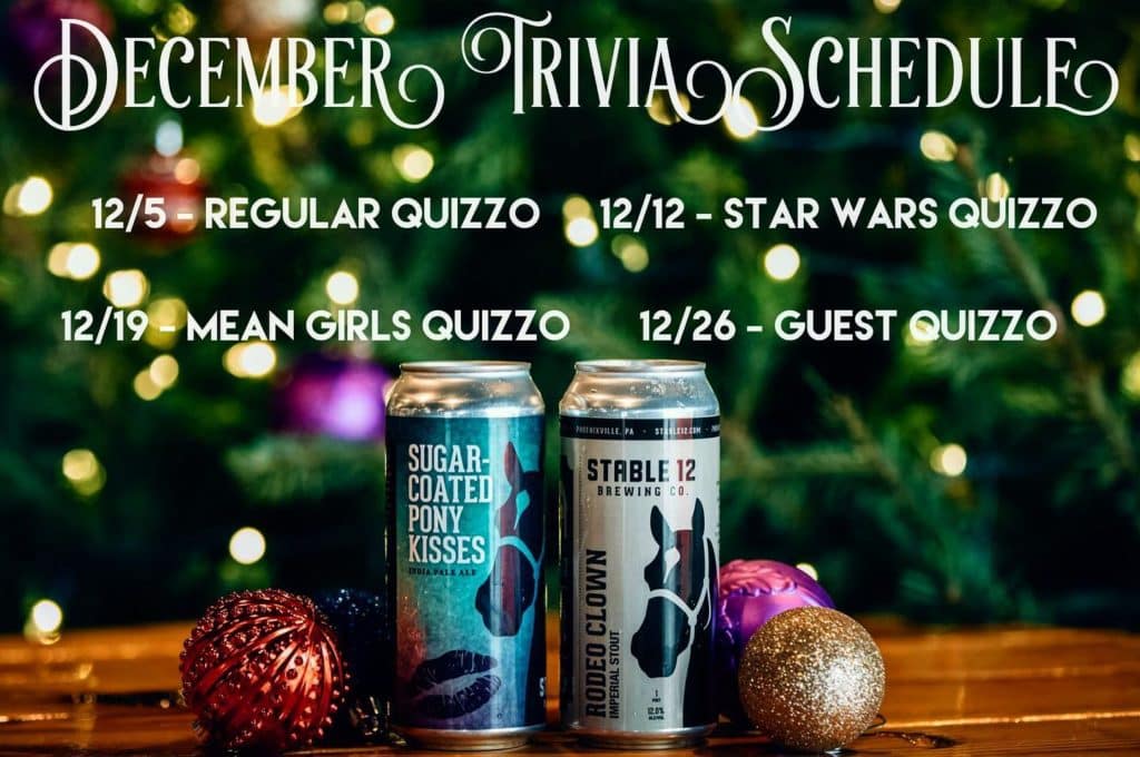 Mark your calendars – quizzo for the month of December had been set! Hosted her…