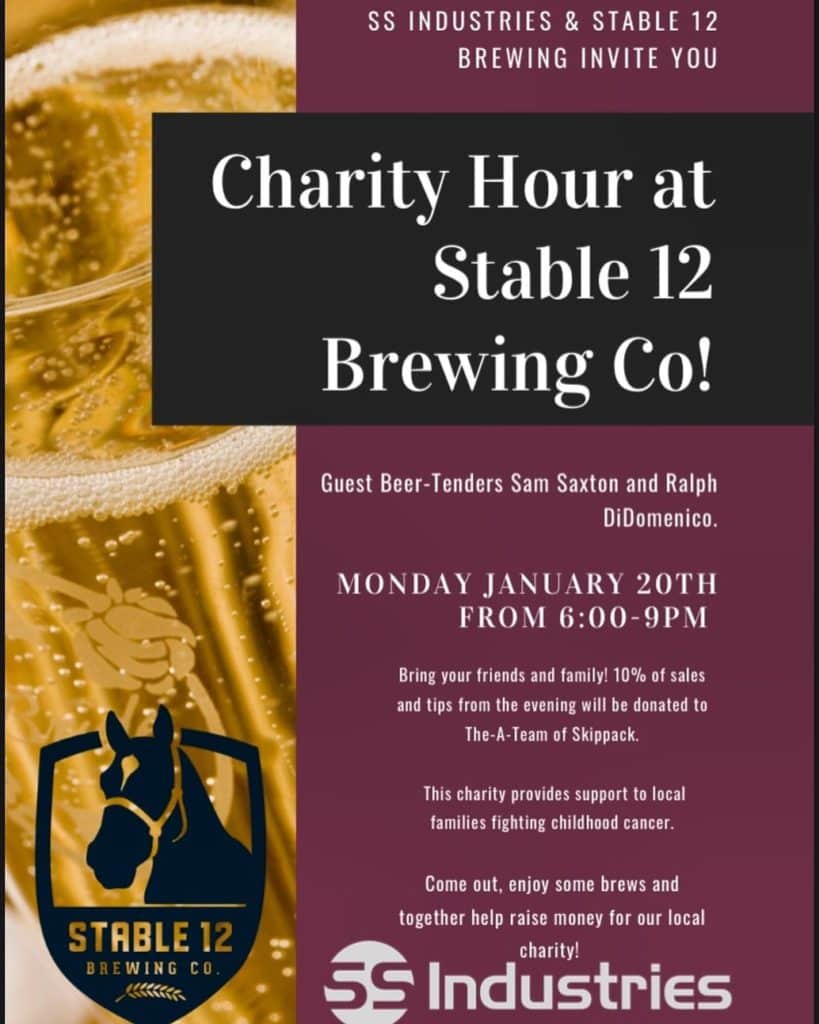 Join us next Monday (1.20.20) to help support our guest beertenders!