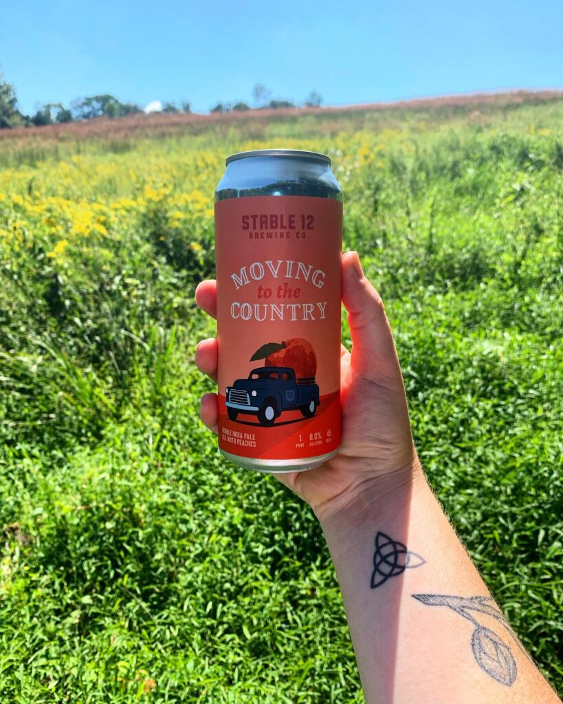 “Moving to the Country” – A delicious DIPA, conditioned with fresh peaches, along wi…