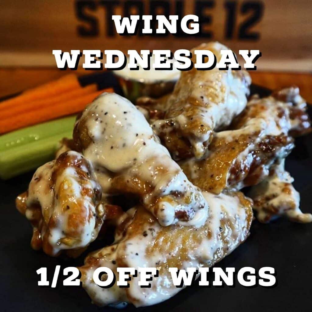 Tonight, all wing variations are 1/2 off with a beer purchase.