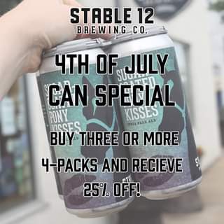 🇺🇸 4th of July Can Sale 🇺🇸 We’ll be running our can special all weekend to help