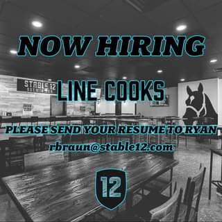 We currently have a few open positions in our kitchen!