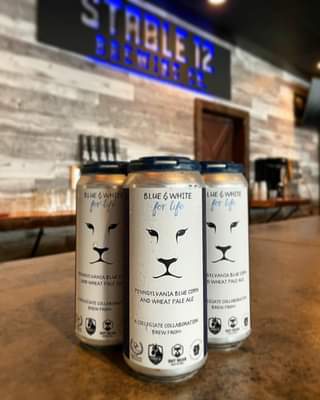🔹BLUE & WHITE FOR LIFE🔹 Round 2!! A hazy Pale Ale brewed with wheat and Pennsylv