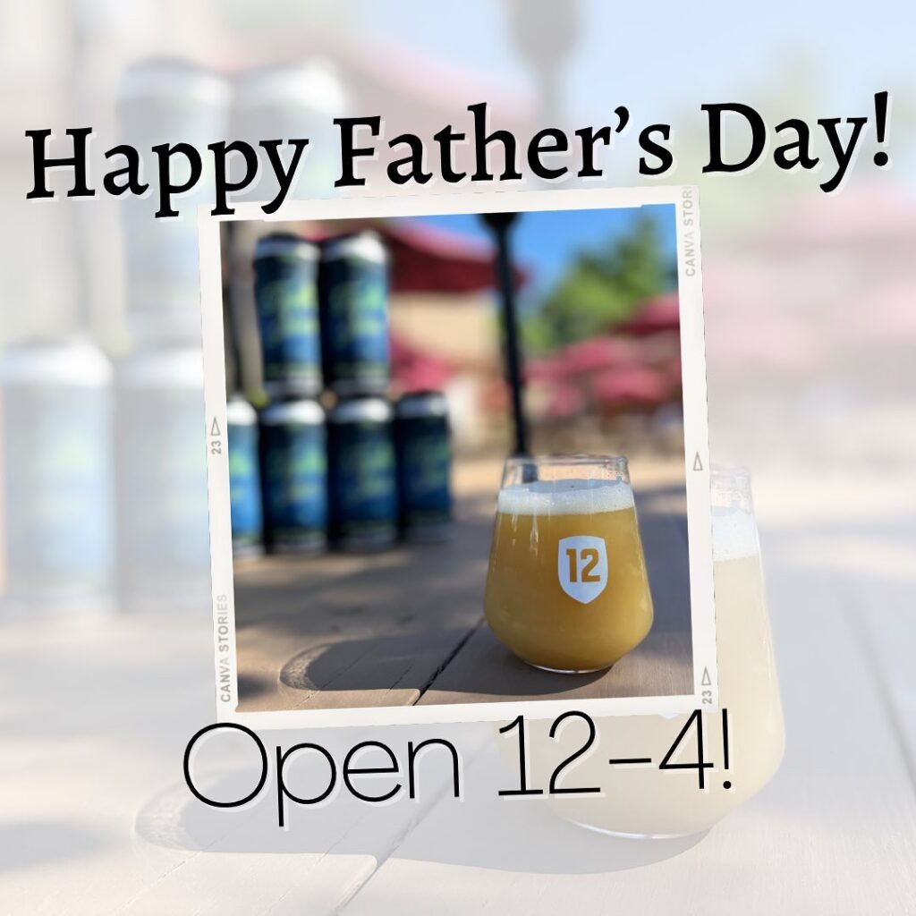 Happy Father’s Day! We will be closing early to celebrate with our Dads- open 12