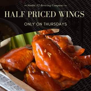 Double fist with a beer in one hand and half priced wing in the other! Only on T