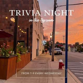 Trivia Night from 7-9 in the taproom! 🧐🧠📝🍺 Be sure to get here before 7 to secur