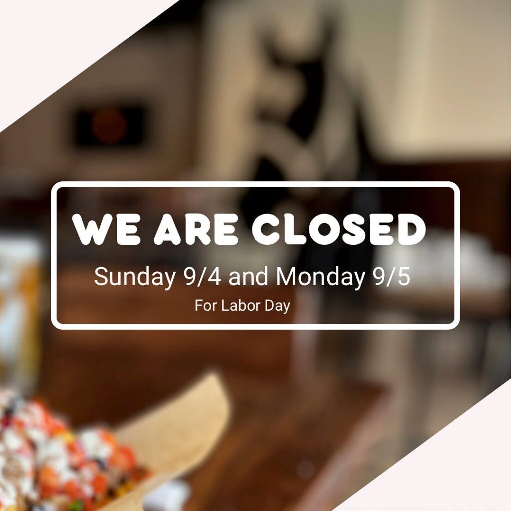 We are closed today and tomorrow for the Holiday! Have a great day!