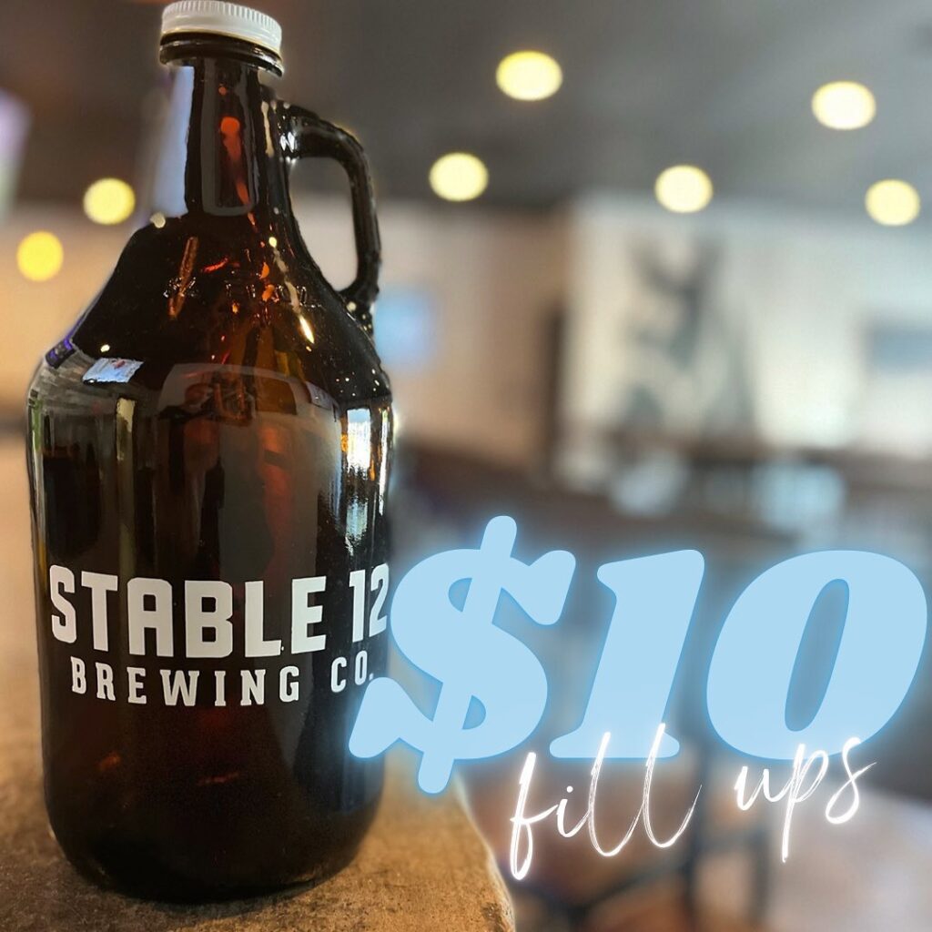 Get your growlers filled for TEN DOLLARS 🤑 Any beer! Only on Sundays. Open until
